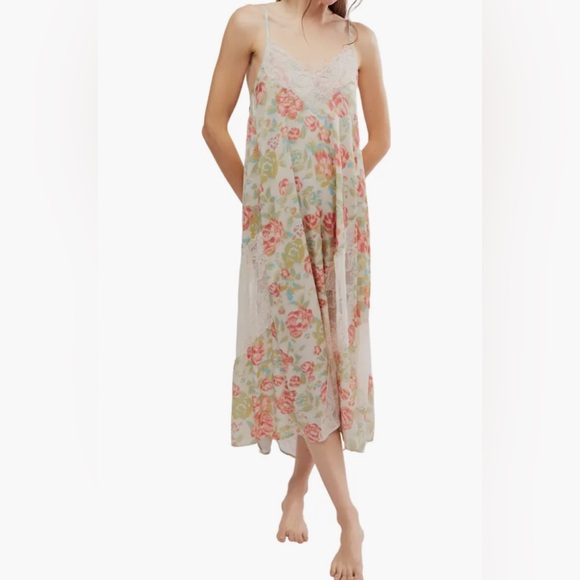 Free People Other - Free People Intimately First Date Printed Maxi Slip